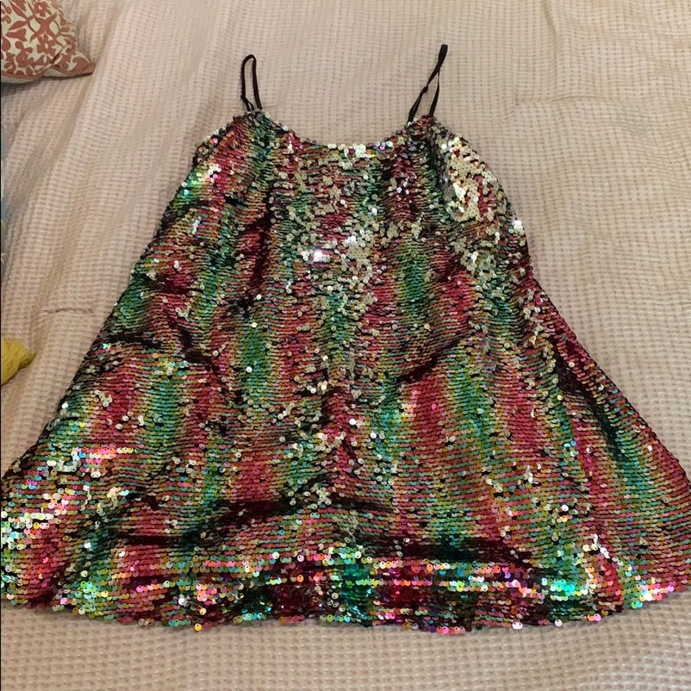Honey & Rosie multicolored beaded dress